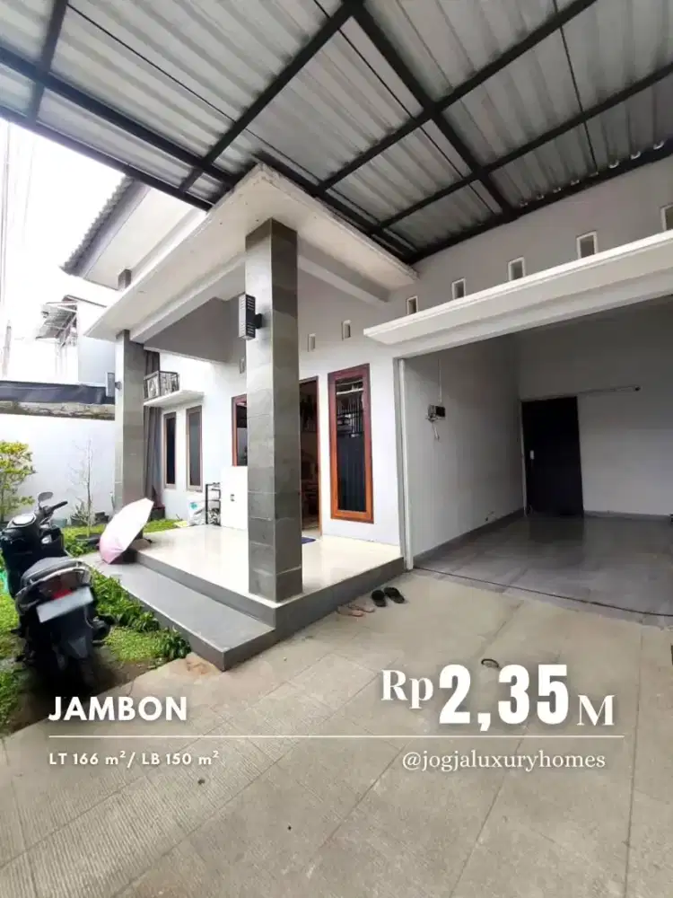 Dijual Rumah Strategis Tepi Jalan Aspal Lebar di Jambon
