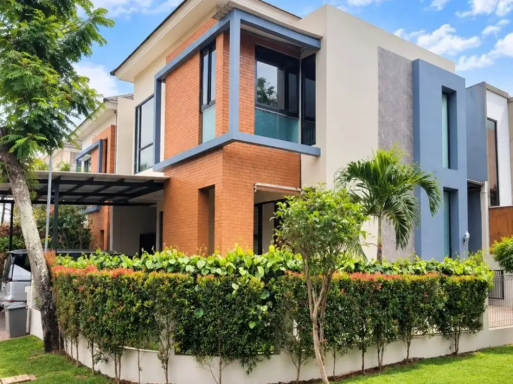 Rumah modern tropis possisi hoek lokasi strategsi di discovery bintaro jaya sektor 9 19390 GB