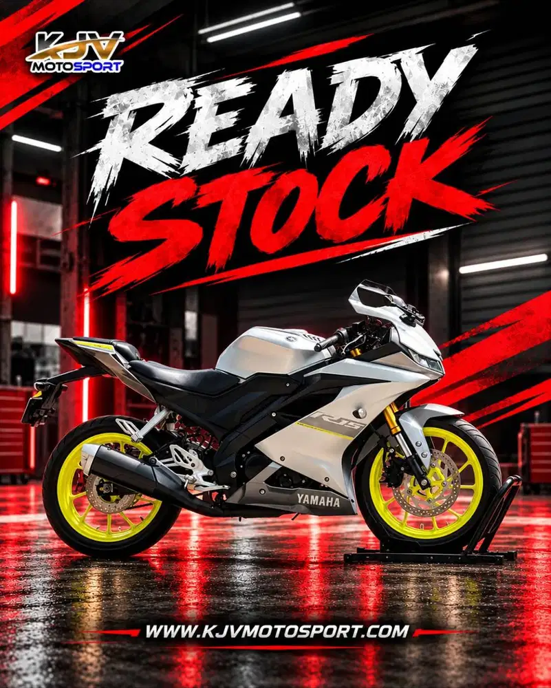 YAMAHA YZF R15 V3 2021 SILVER KM LOW SIAP RIDING