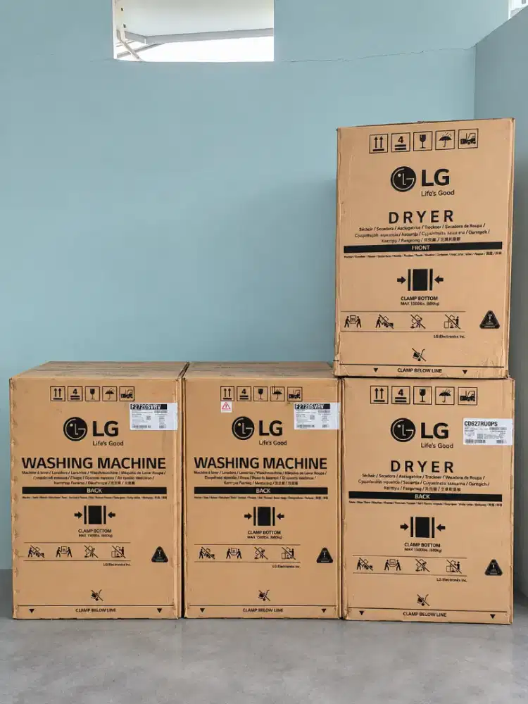 Di jual 1set mesin cuci LG 20kg + Dryer gas LG GIANT MAX