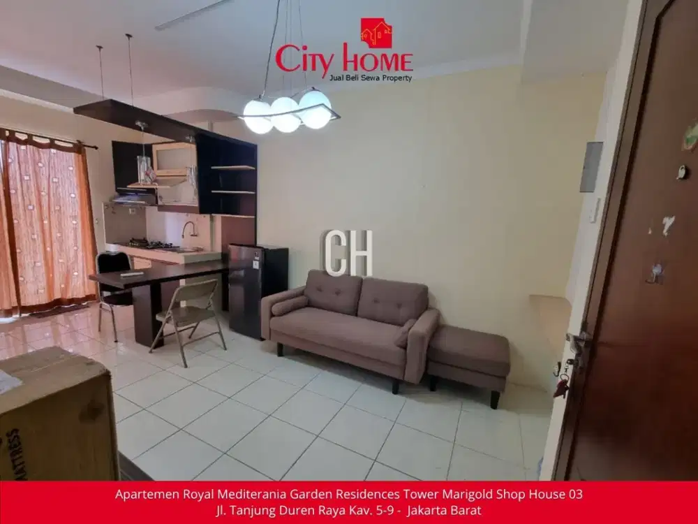 Sewa Apartemen Furnished 2 BR di Mediterania Garden Residences 2