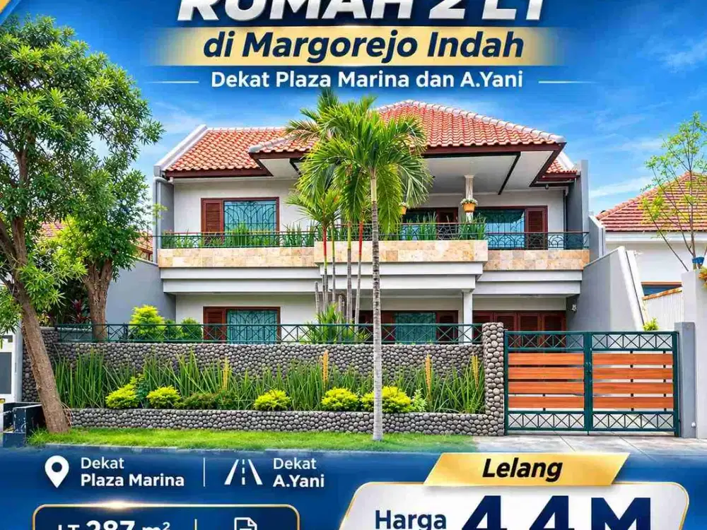 LELANG RUMAH 2 LANTAI MARGOREJO INDAH