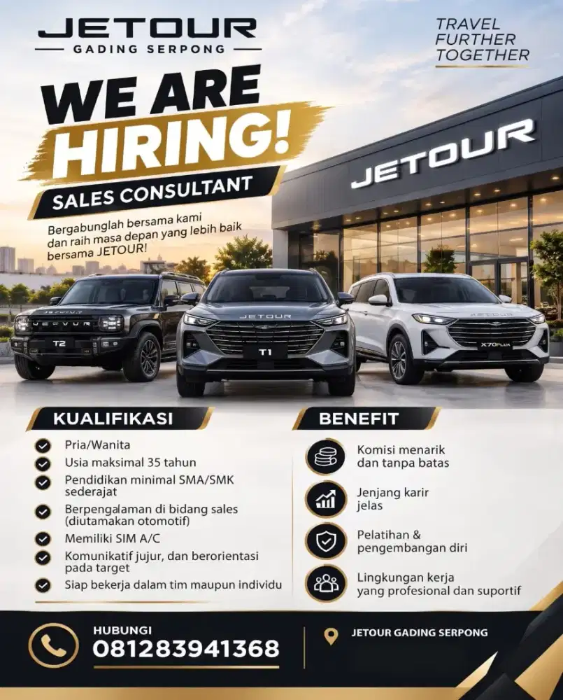 Sales Executive JETOUR GADING SERPONG