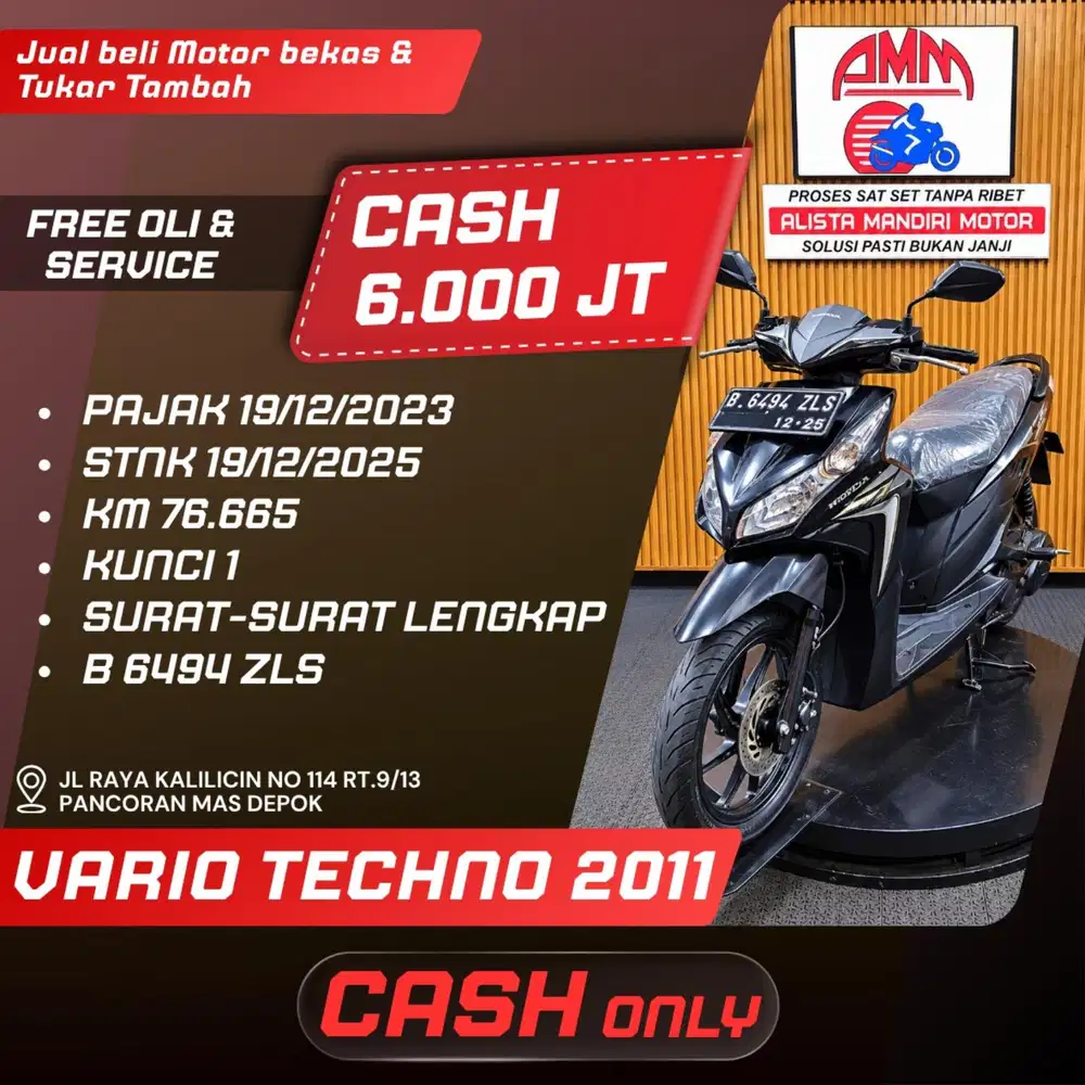 VARIO 110 TECHNO 2011 CASH ONLY ALISTA