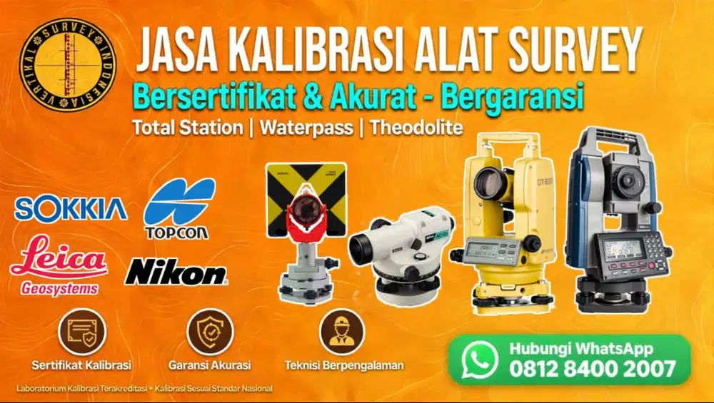Jasa Kalibrasi Alat Survey Bekasi | Total Station, Theodolite, Level
