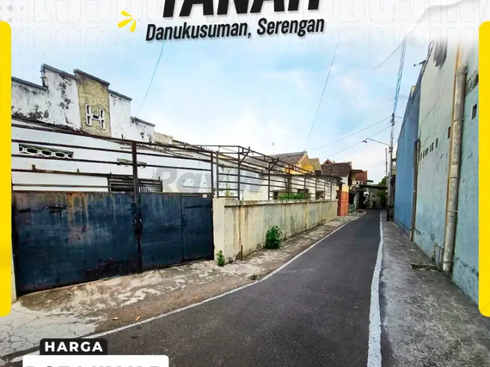 Dijual Tanah 486 m² Hook di Danukusuman Serengan Solo 1,85Milyar