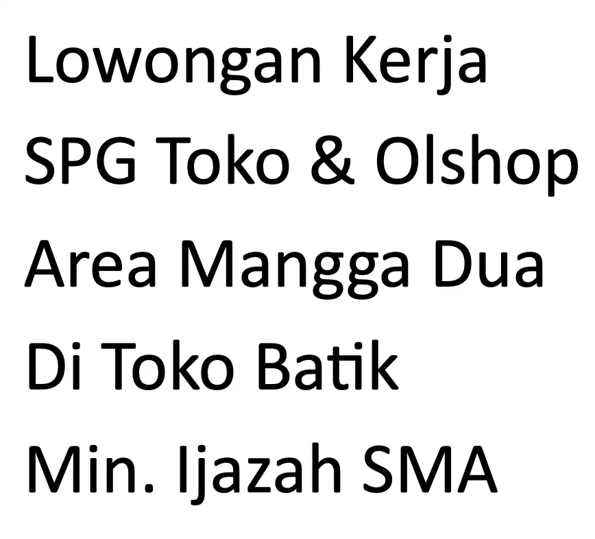 SPG Sales di Toko Batik