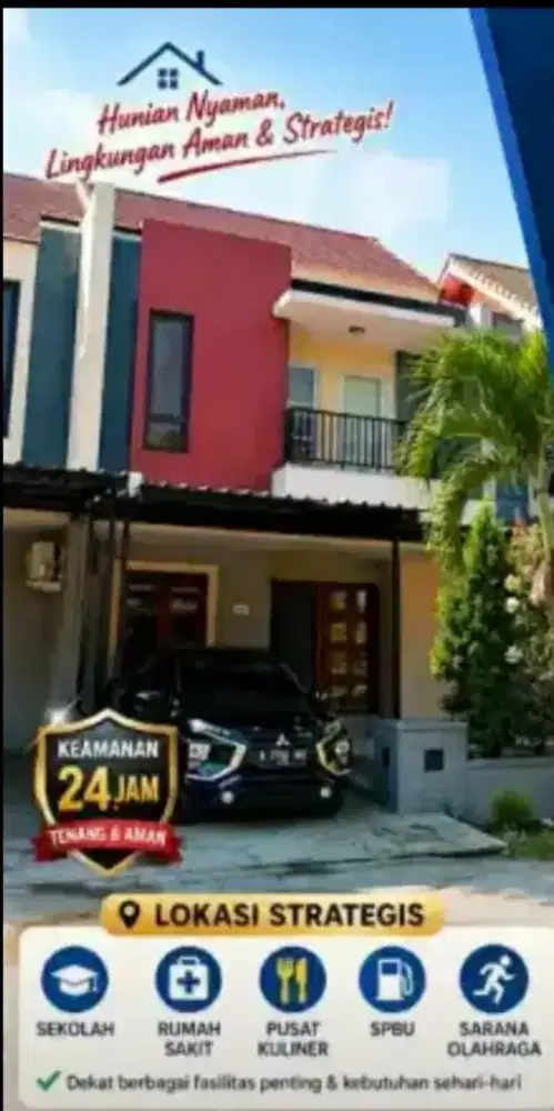 Disewa rumah harapan indah rapi siap huni bebas banjir