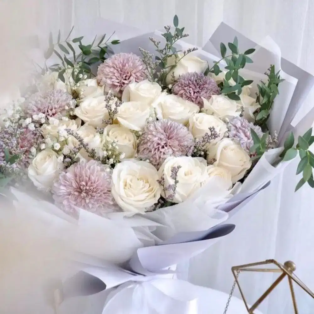 Buket Bunga Asli Segar Custom Jkt&Tangsel - Mawar, Lily, Matahari