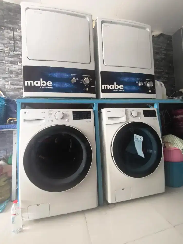 MESIN CUCI LG KAPASITAS 15 KG DAN MESIN PENGERING MABE KAPASITAS 15 KG