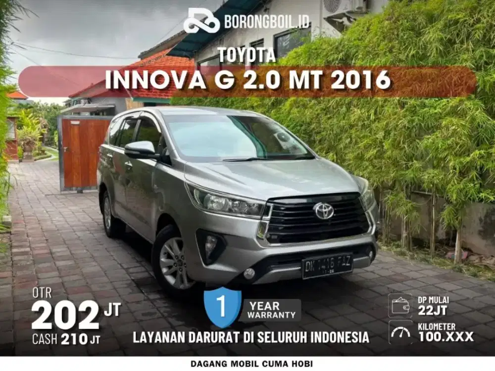 TERMURAH | TOYOTA INNOVA 2.0 G MANUAL 2016 SILVER