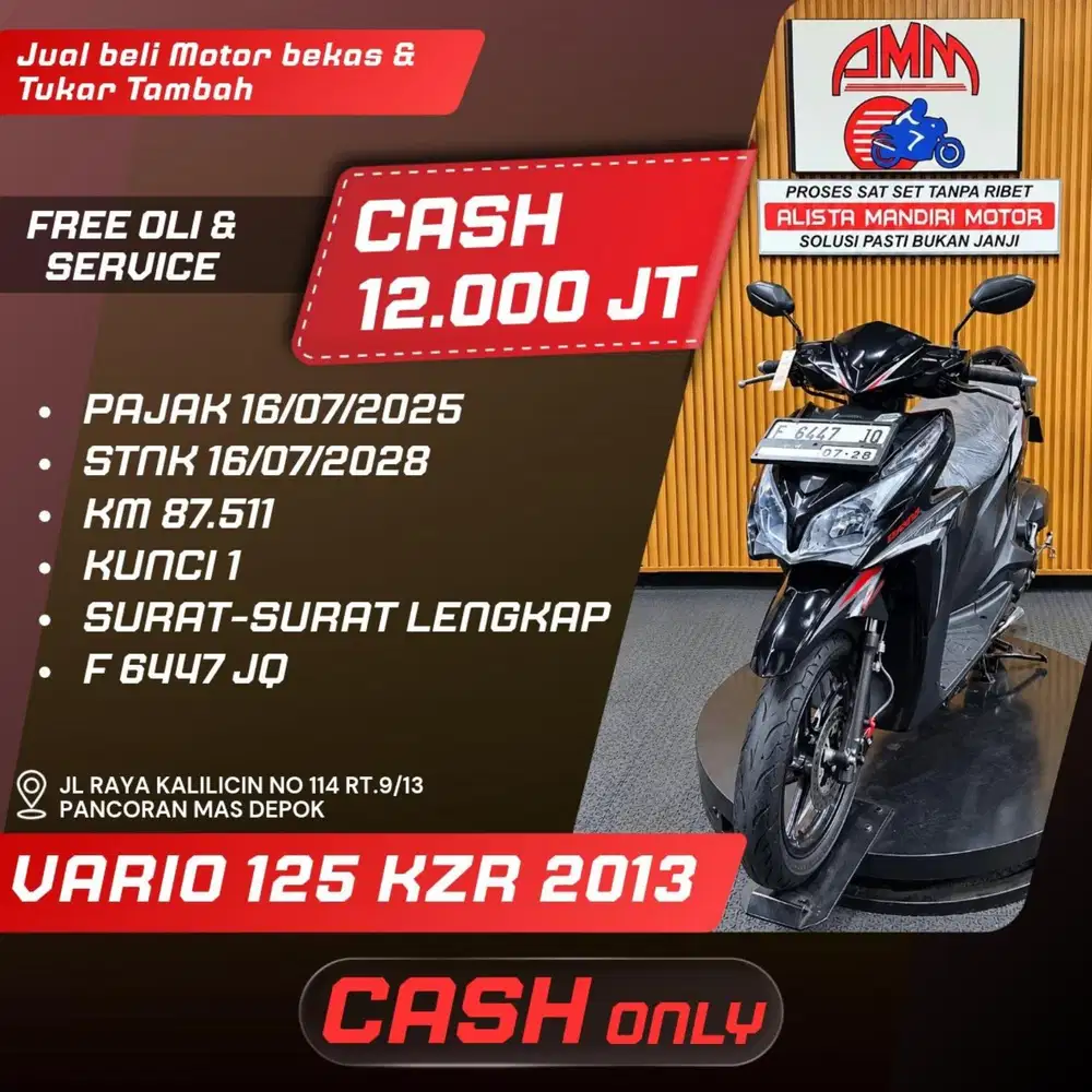 VARIO 125 KZR 2013 CASH ONLY ALISTA