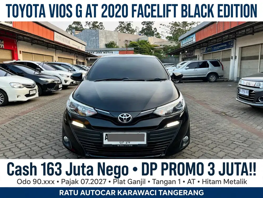 DP PROMO CUMA 3JT NEW VIOS G AT 2020 FACELIFT BLACK EDITION