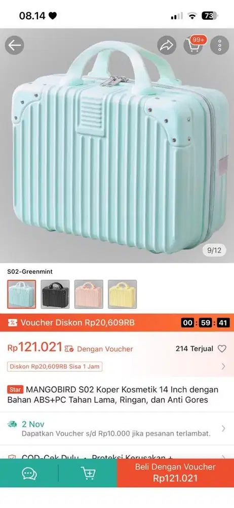 Jual cepat koper mini 75k