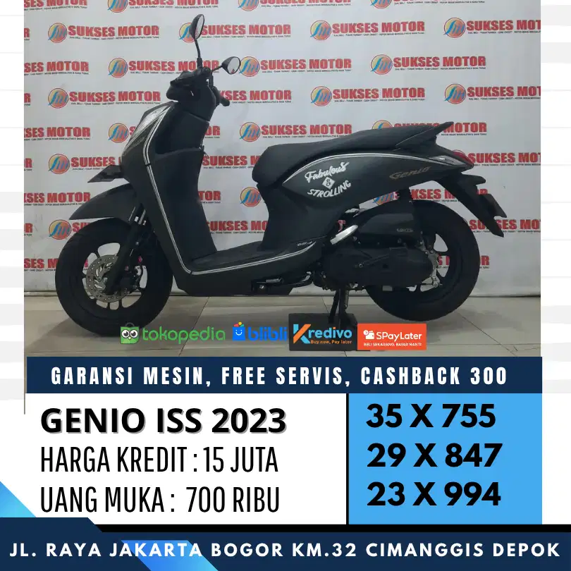 DP 700 GENIO ISS 2023 CASH KREDIT UNIT MULUS BERGARANSI