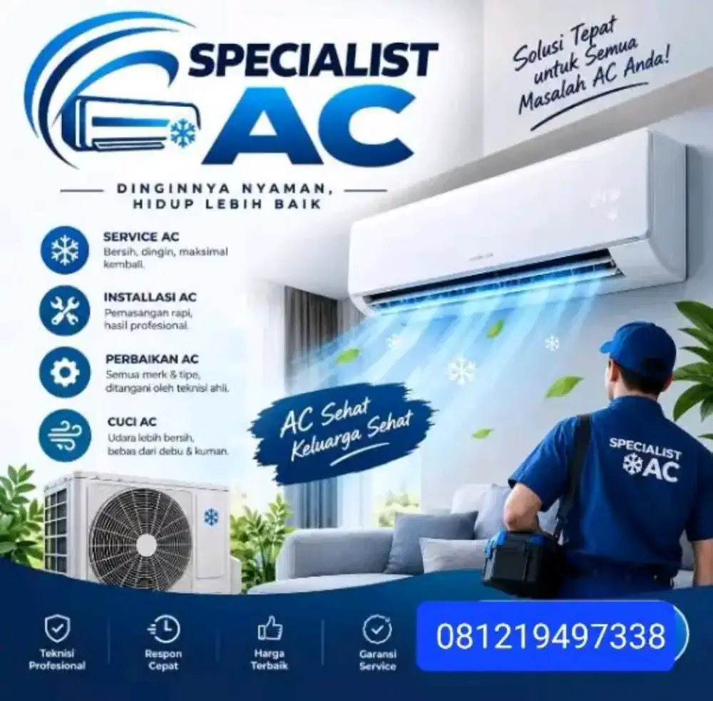 Jasa bongkar pasang AC,servies, perbaikan dll.bergaransi