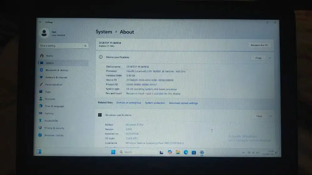 Laptop Dell 11