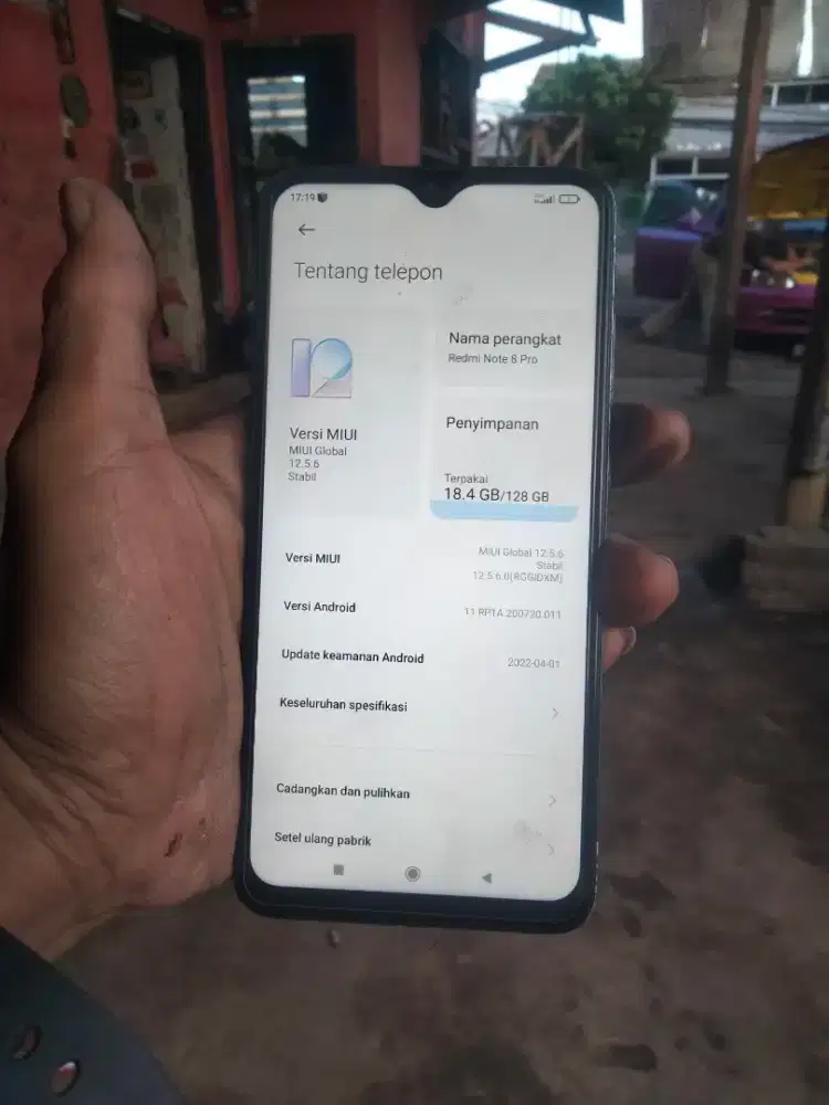 Redmi note 8 pro 6/128. Lengkap orian lecet pake
