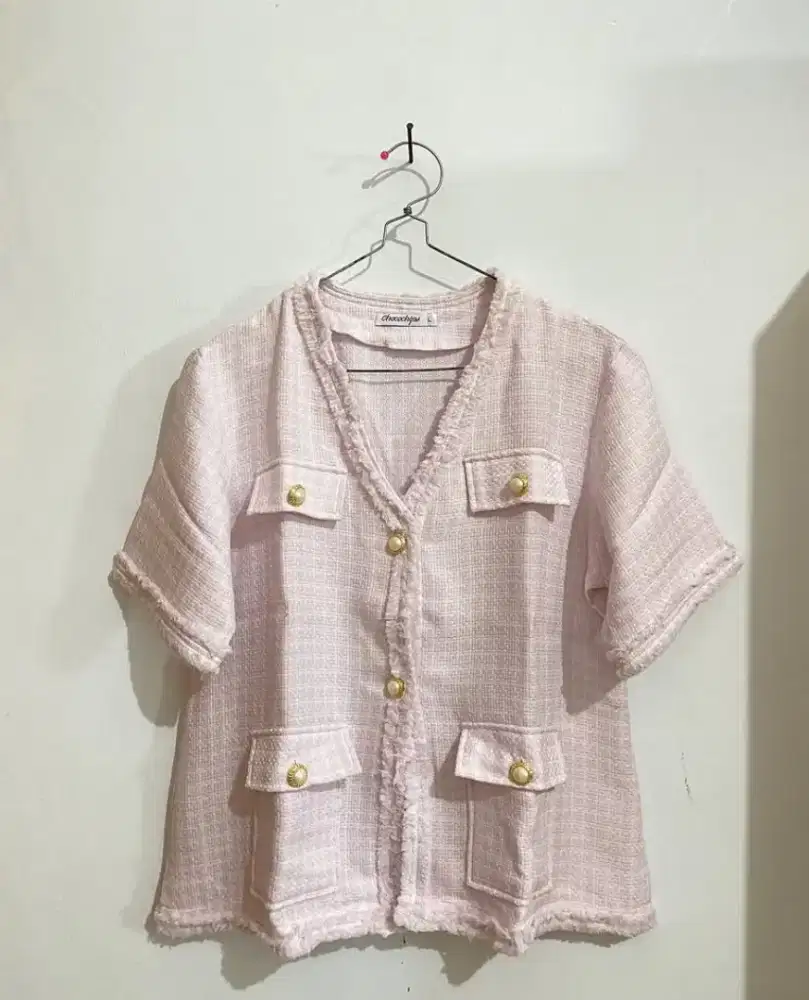 [preloved] atasan korean pink chocochips
