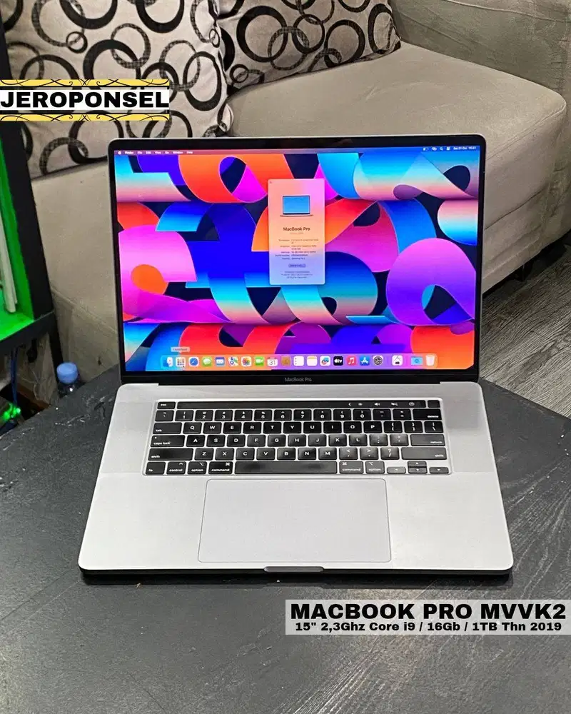 MACBOOK PRO 2019 16” i9 16/1TB GRAY DUAL VGA ORIGINAL GARANSI