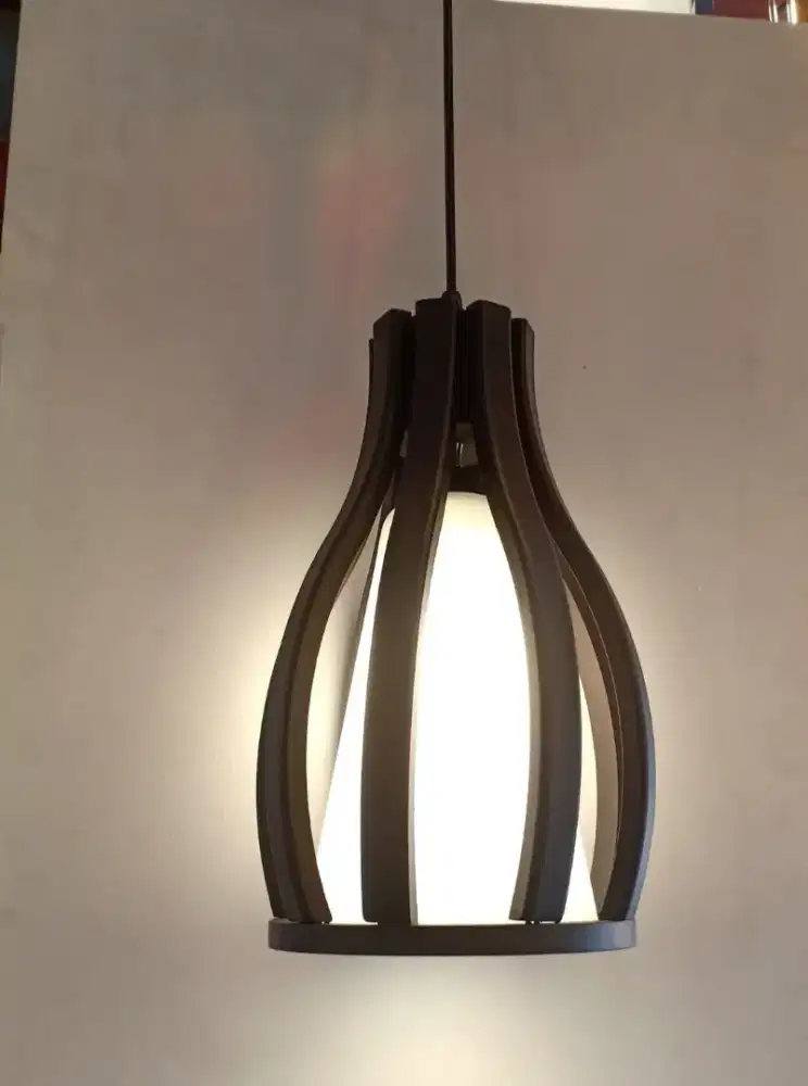 Lampu Gantung Kayu Aesthetic Impor