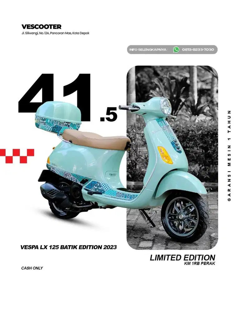 VESPA LX 125 BATIK EDITION IGET FACELIFT 2023