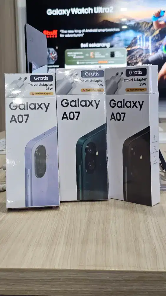 SAMSUNG GALAXY A07 4/128GB GARANSI RESMI !! FREE ADAPTOR 25W