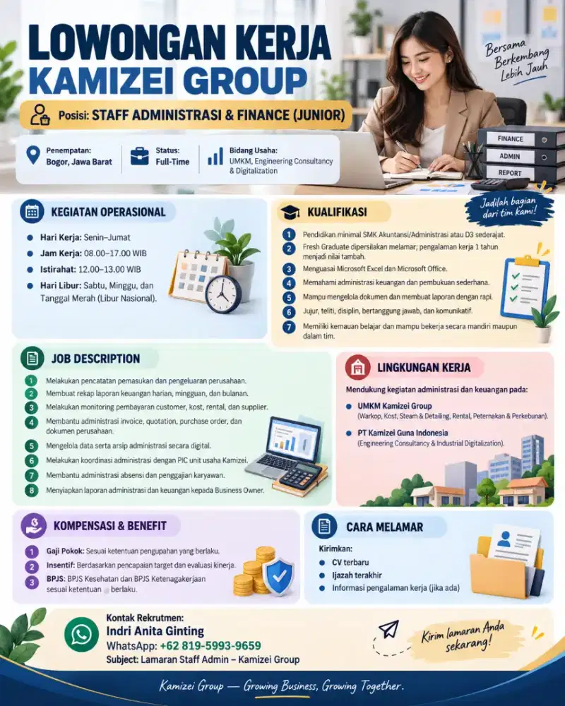 STAFF ADMINISTRASI & FINANCE
