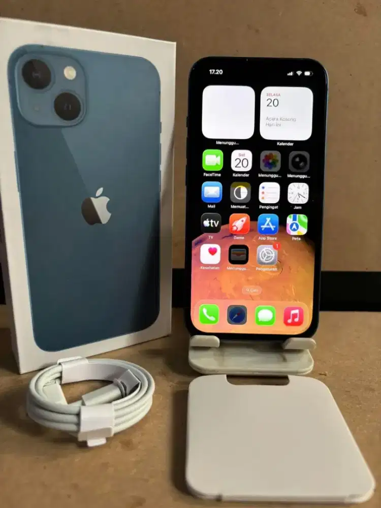 Iphone 13 128Gb Blue Inter AllOperator Fullset Mulus