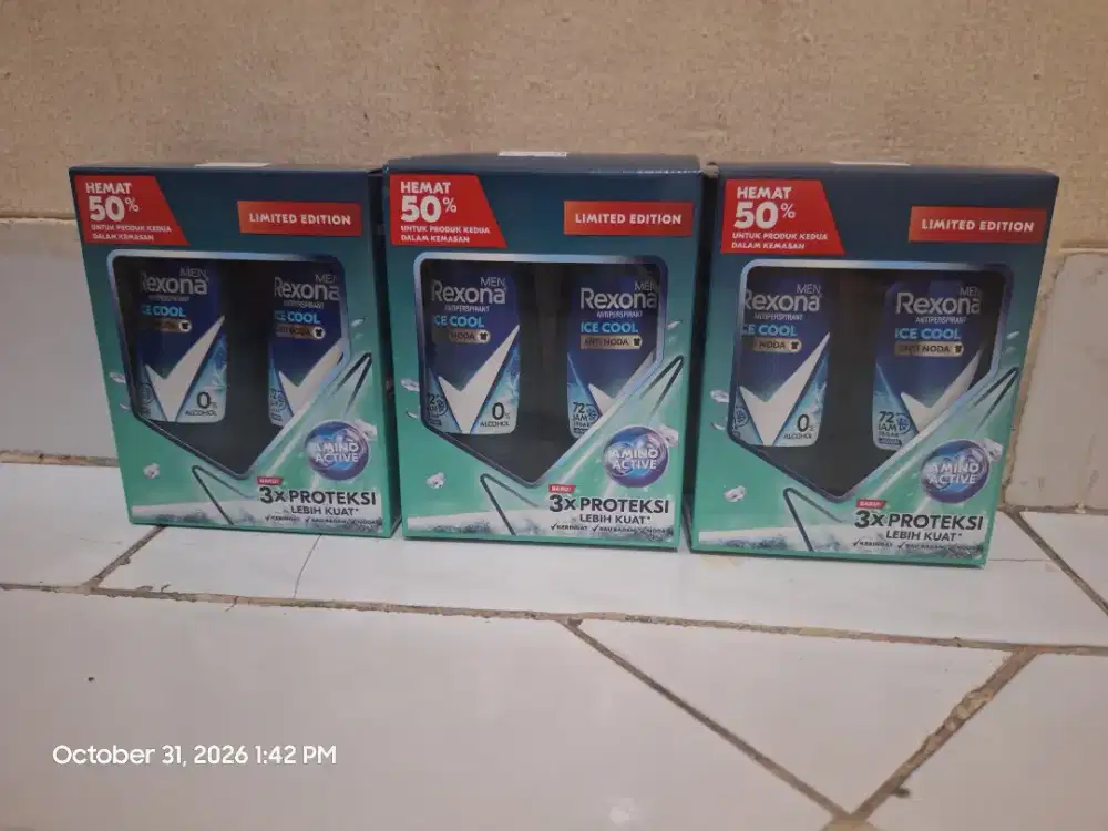 Rexona Men Deodorant Anti-Perspirant Roll-On Ice Cool 40gr Twinpack