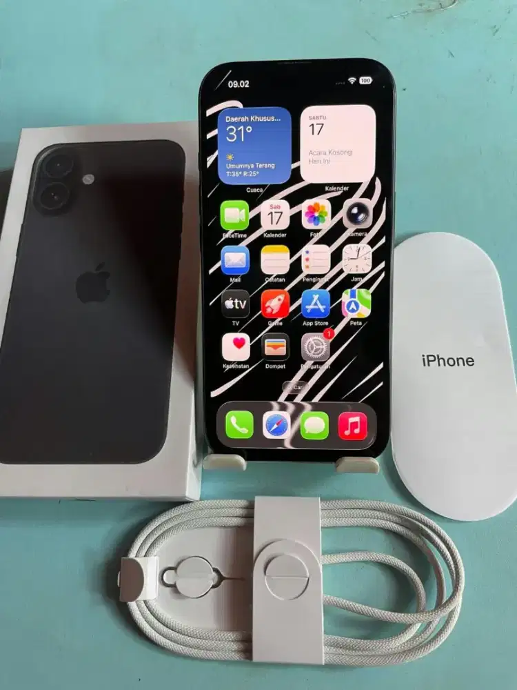 Iphone 16 128gb Black Inter AllOperator Fullset NoMinus