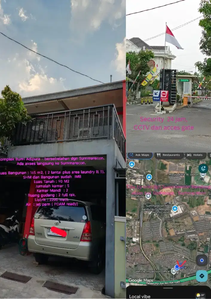 Rumah Murah Siap Huni 165/90, Summarecon side.