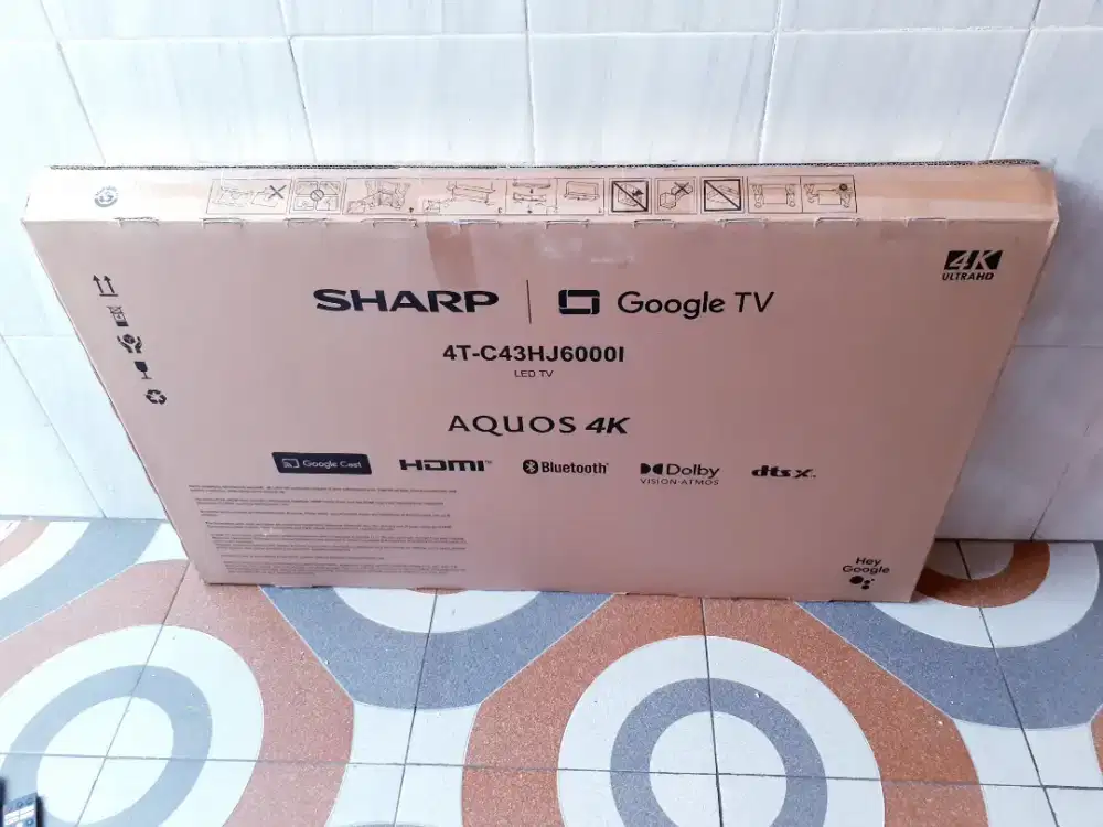 TV LED GOOGLE ANDROID SHARP 43IN UHD 4K YOUTUBE NETFLIK SERIESBARU[S8]