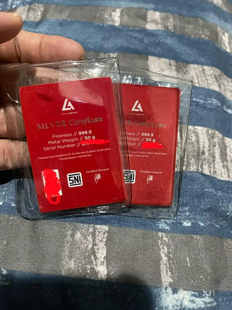 LA LM Silver Perak batangan 2pcs