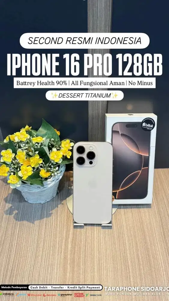 IPHONE 16 PRO 128GB EX RESMI INDONESIA