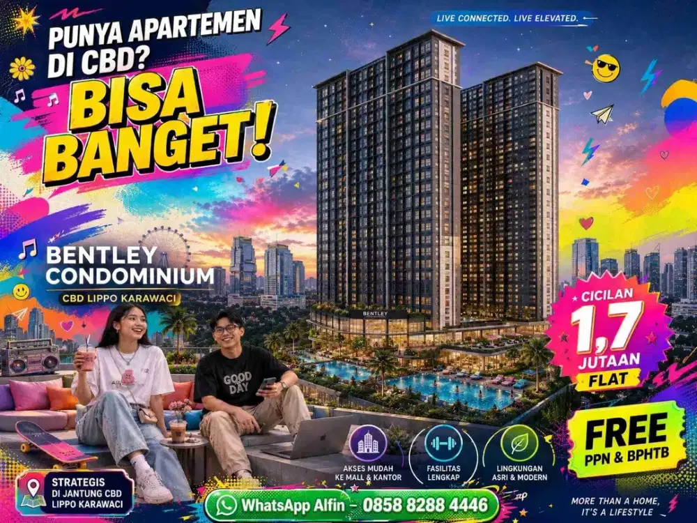 Apartemen Bentley Condominium CBD Lippo Karawaci Cicilan 1,7 JT Flat Sampai Lunas Free PPN BPHTB - NUP
