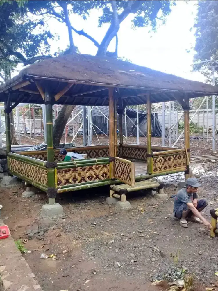 Saung murah/saung gajebo bambu