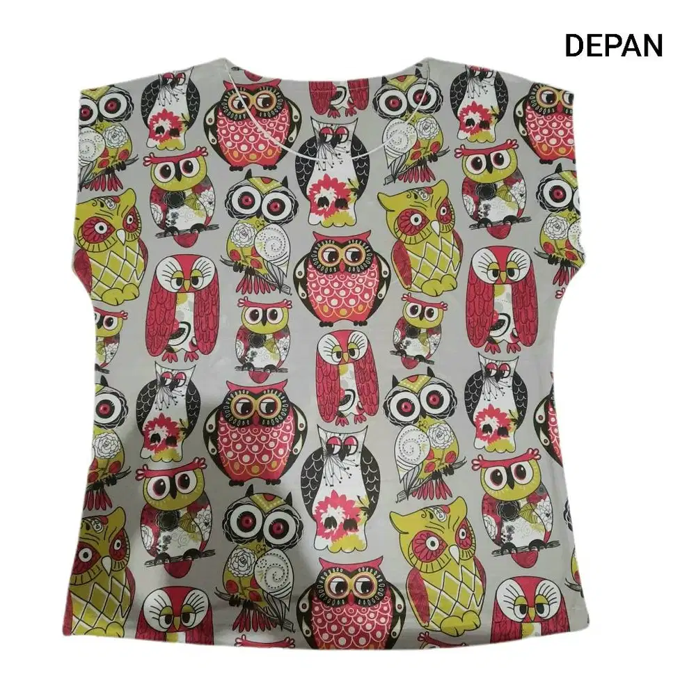 [PRELOVED/THRIFT] kaos atasan wanita murah dingin bahan spandeks owl
