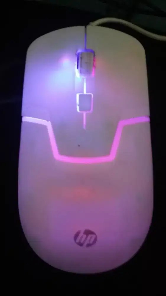 HP Mouse laptop wired wrn putih one piece