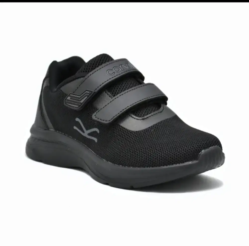 Ready sepatu sekolah anak warna hitam polos original