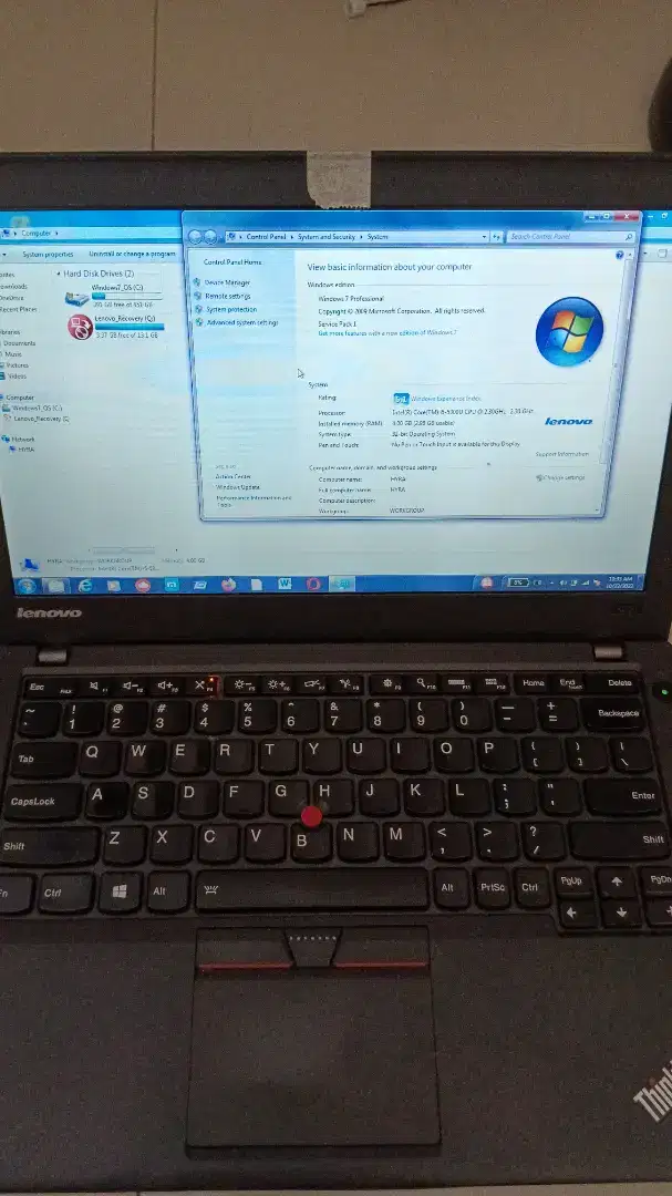 Laptop lenovo thinkpad X250 Ram 4 Intel core i5 1000GB dirawat