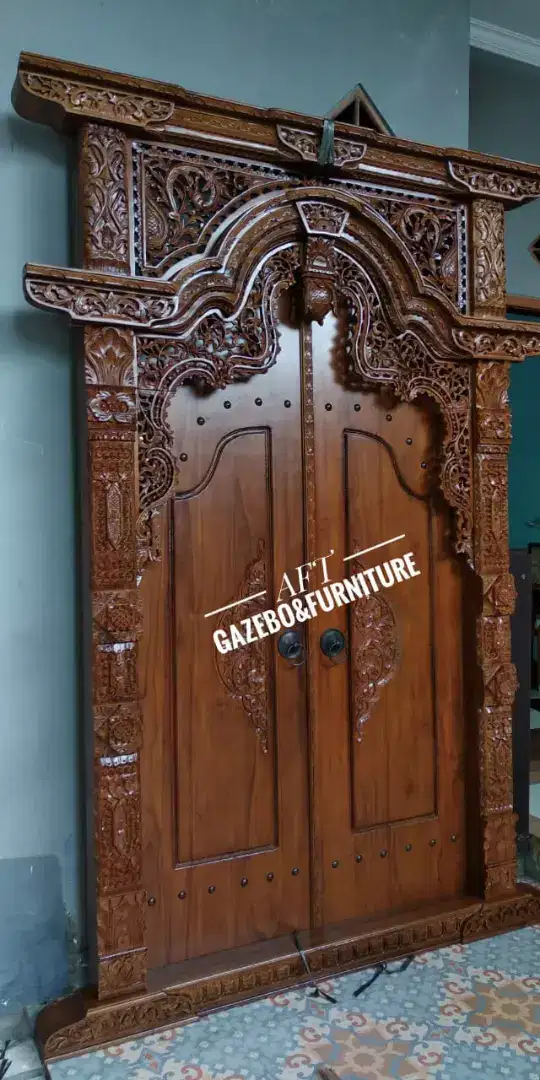 Pintu kusen jati ukir jati