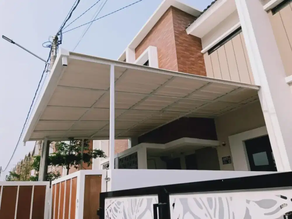 Pemasangan canopy minimalis holo baja ringan dll#233