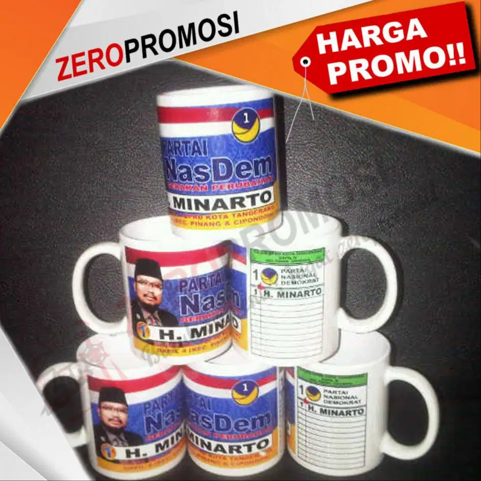 Mug Putih Standar - Mug Promosi Perusahaan