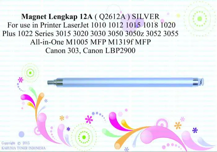 Magnet Roller 12A (MR) Lengkap-Silver for use in Lj 1010 C Berkualitas