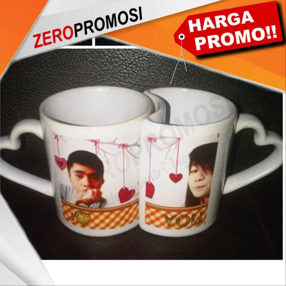 Ide kado pernikahan berupa Mug Couple Custom Design