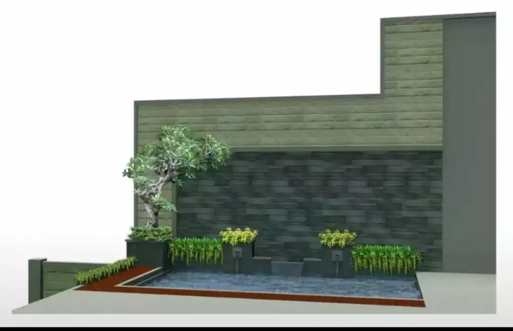 Pembuatan taman &amp; kolam rumah Gresik Sidoarjo Gresik