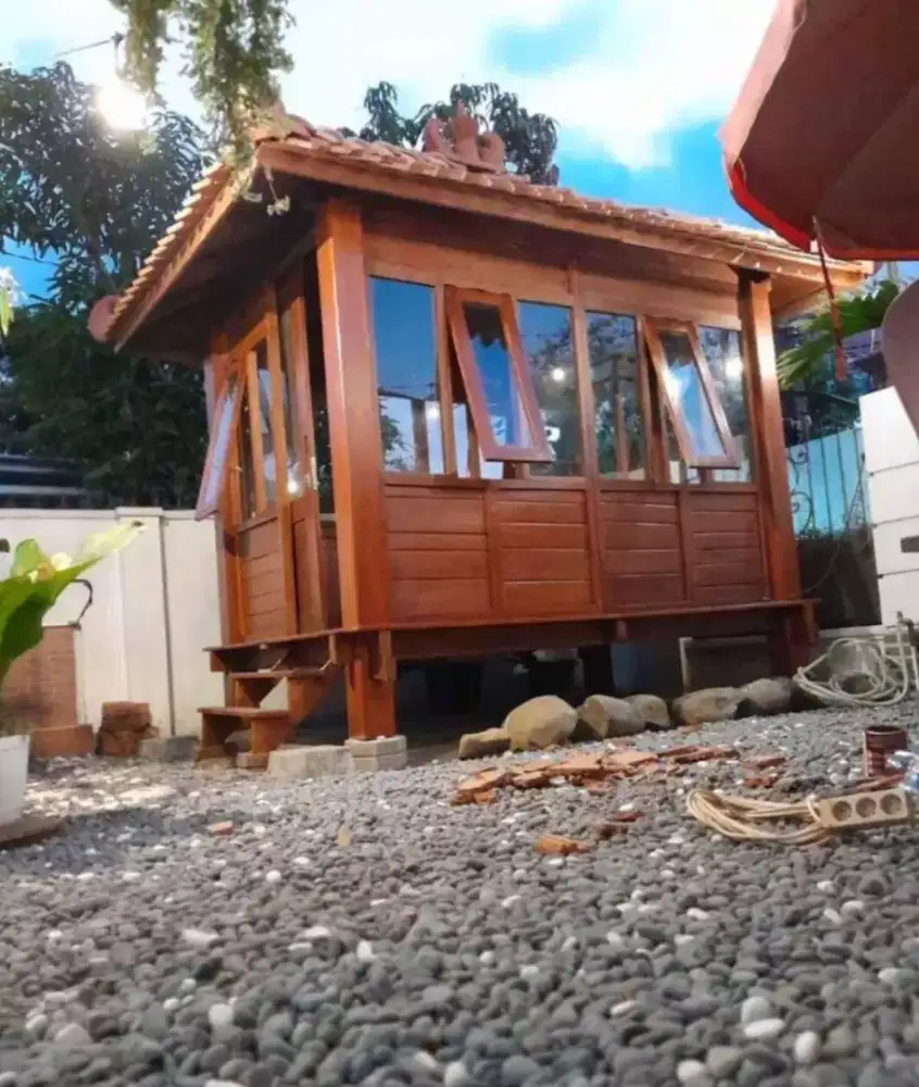 Saung gazebo ukuran mini