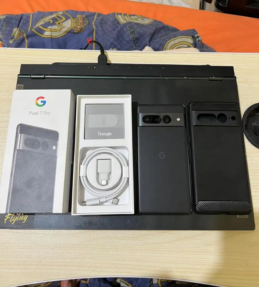 Google Pixel 7 Pro 12/256GB Obsidian sudah(Bea cukai) Fullset original