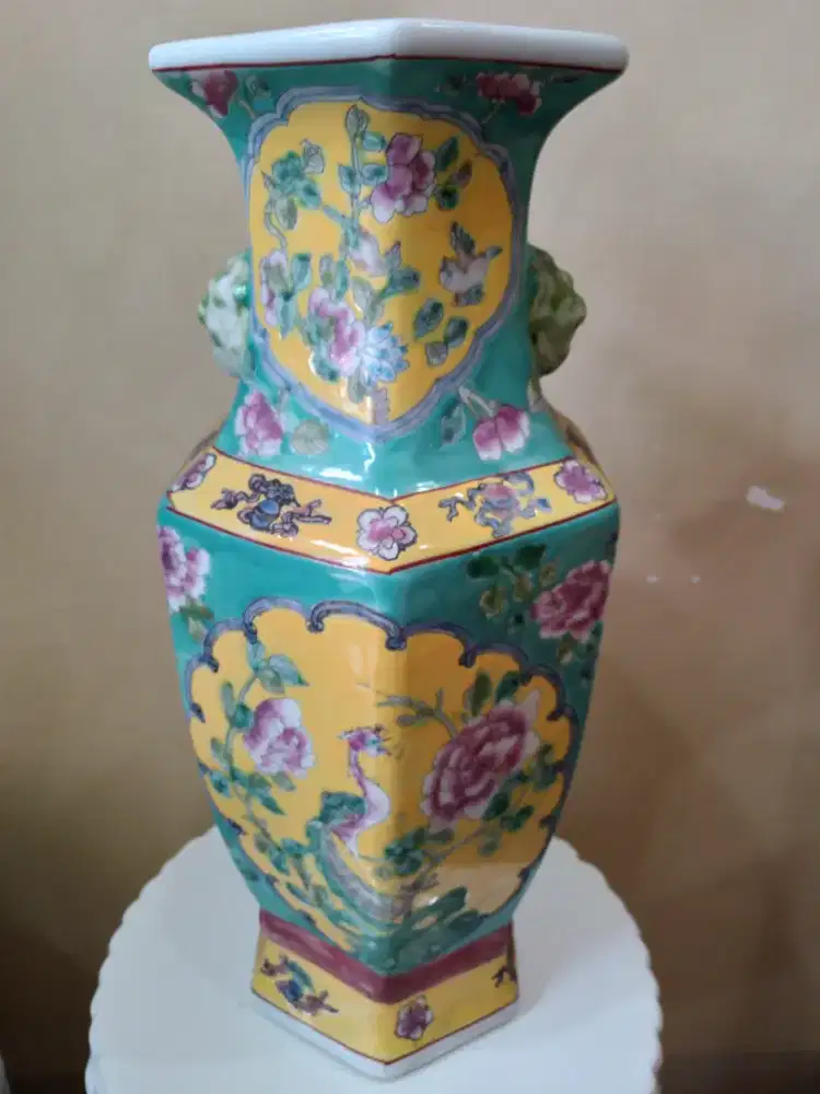 Guci keramik cina kuno segi 6. T.44cm